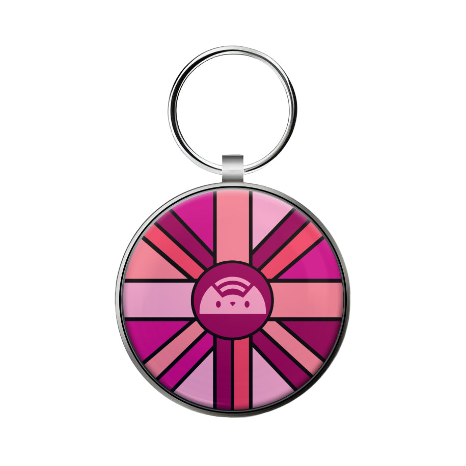 Asteris-Q Pink Metal Edge Tech Tag