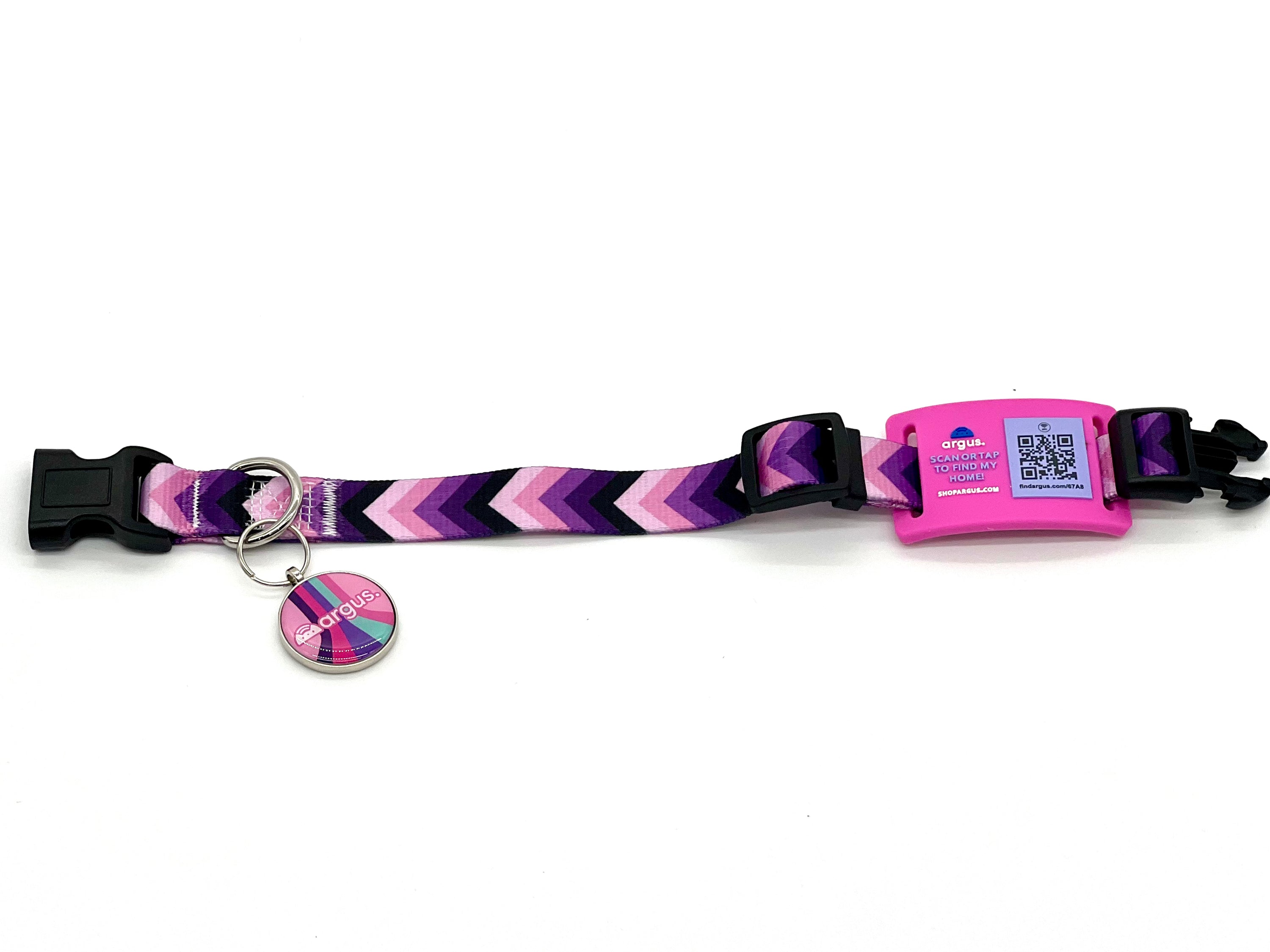 Pink & Purple Collar-Side Tech Tag