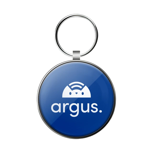 Metal Edge Blue Argus smart pet ID tag