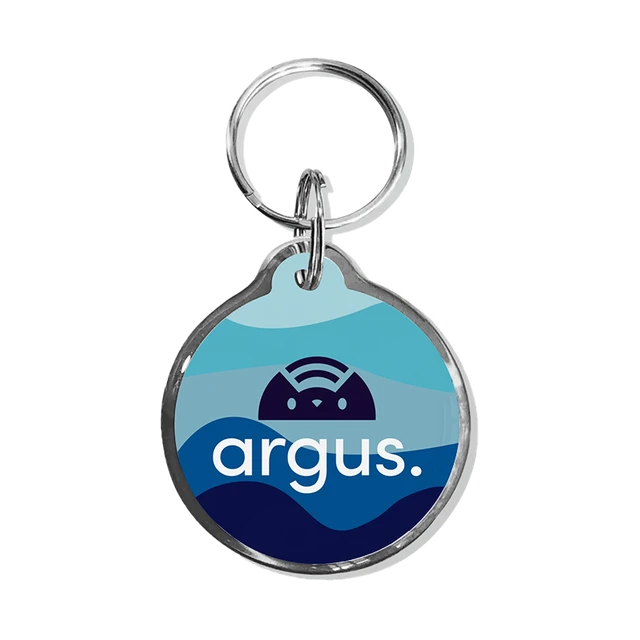 Petite Blue Waves Argus smart pet ID tag