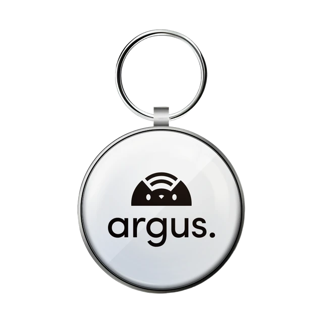 Metal Edge White Argus smart pet ID tag