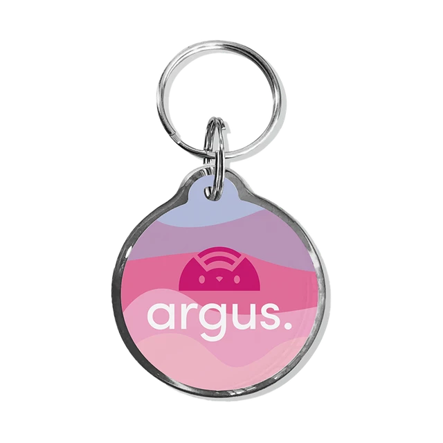 Petite Pink Waves Argus smart pet ID tag
