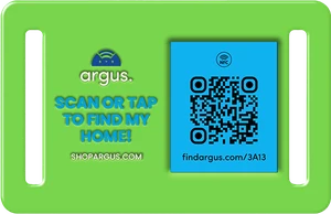 Collar-Side Green-Blue Argus tag