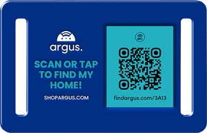 Collar-Side Blue-Teal Argus tag