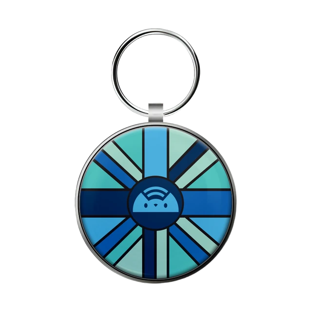 Metal Edge Asteris-Q Blue Argus smart pet ID tag