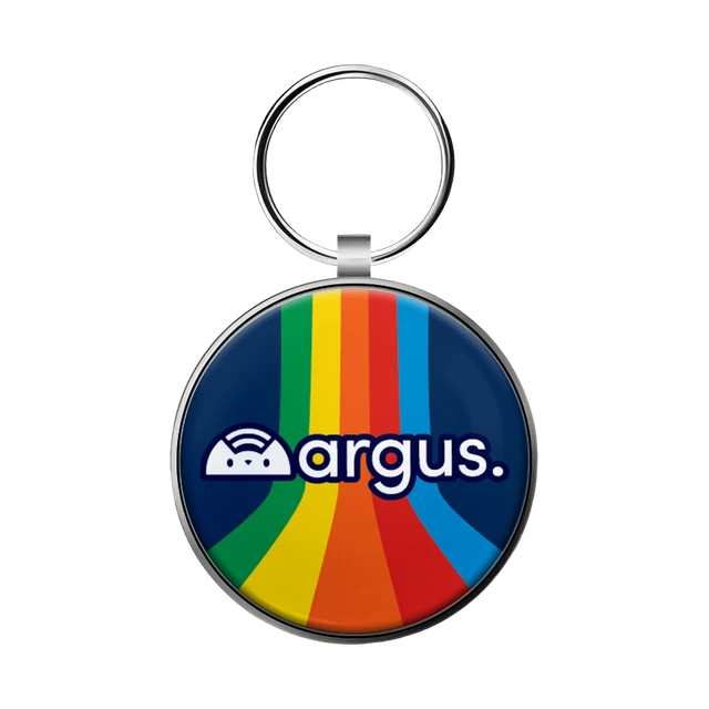 Metal Edge Colorfall Blue Argus smart pet ID tag